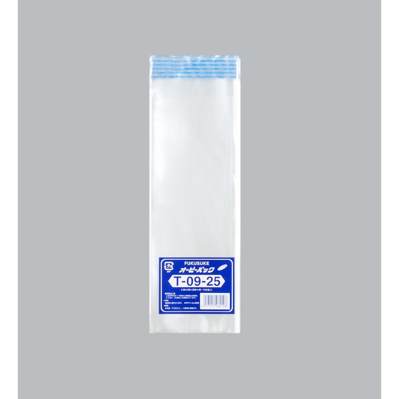 【10袋】テープ有 OPP袋 オーピーパック T-9-25 100枚入 福助工業 00096069
