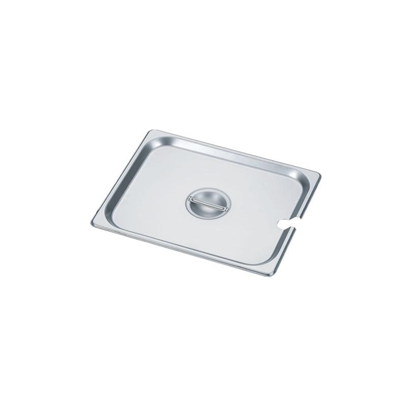 【1個】HG 18-8 ホテルパン蓋 切込付 1/4 7140SC 00254005