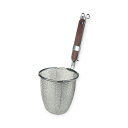 【1個】うどん用品 18-8ローズ柄うどんてぼ 丸底 00254060