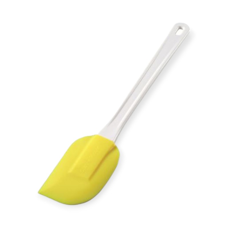 【1個】調理道具 PC柄耐熱シリコンスクレーパー 400mm(大) 黄 00257115
