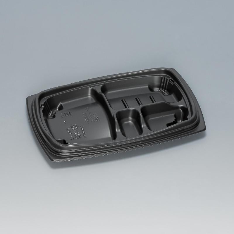 【900枚】弁当容器 祝い膳24-16-1H 黒 福助工業 00267562