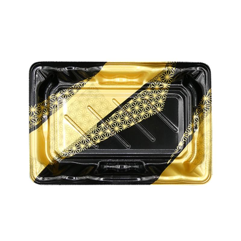 【900枚】寿司容器 大波皿2-4(V1) 本体 麻帯金 エフピコ 00267863