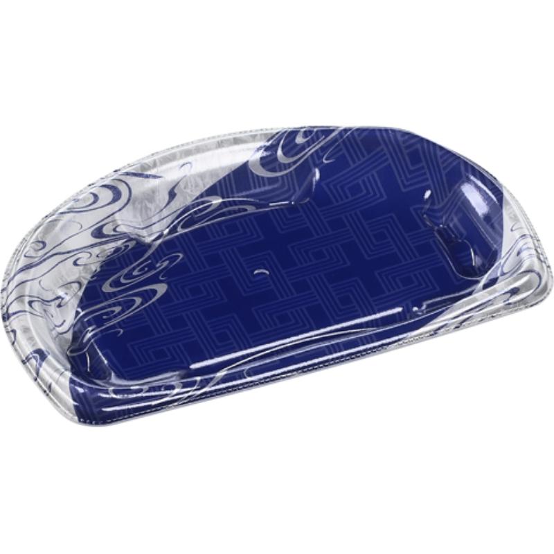 【1200枚】刺身容器 半月皿20-12 本体 氷雪青 エフピコ 00307325