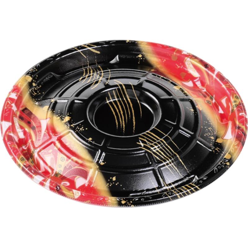 【400枚】発泡トレー MSF-丸250R 本体 波舞姫赤 エフピコ 00311375