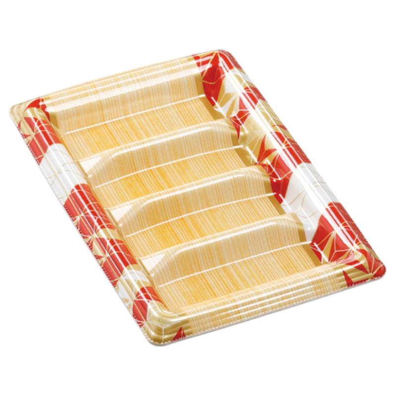 【1000枚】寿司容器 元助21-14太巻 本体 あさぎ赤 エフピコ 00329846