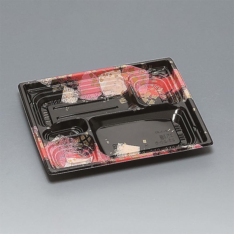 【600枚】弁当容器 巧膳23-20-6H 華やぎ赤 福助工業 00439885