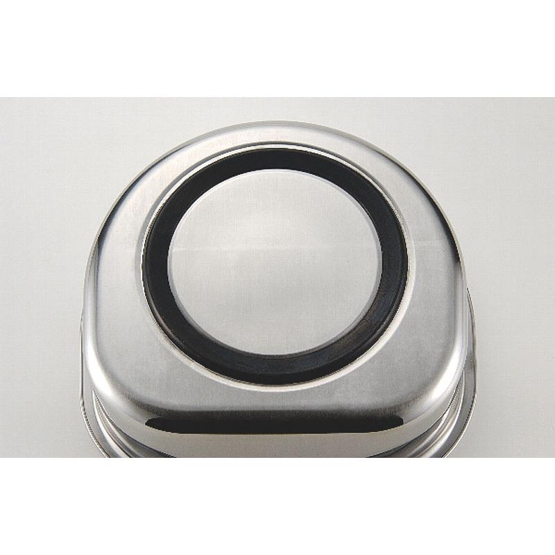 【1個】ボール 18-8 D型穴明洗桶 ゴム付 30cm(6.1L) 00471549