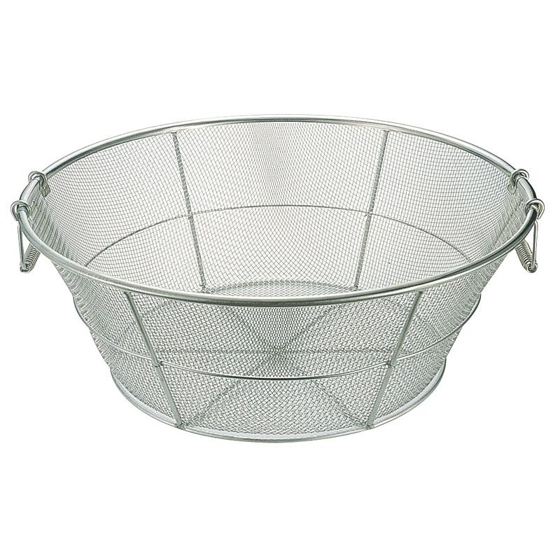 【1個】調理用品 18-8底平揚げザル 細目 55cm 00472211