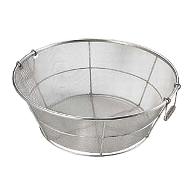 【1個】調理用品 18-8底平揚げザル 荒目 45cm 00472215