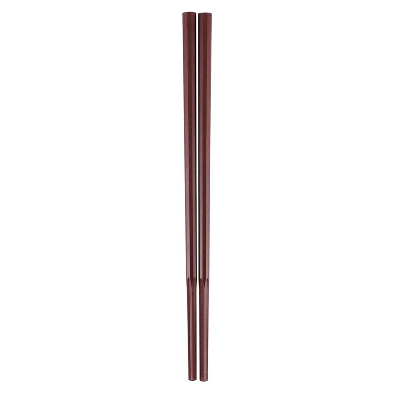 Chopsticks - 【1膳】カトラリー GM-4052 10角ぐる麺箸 極太 21cm 朱 00482105