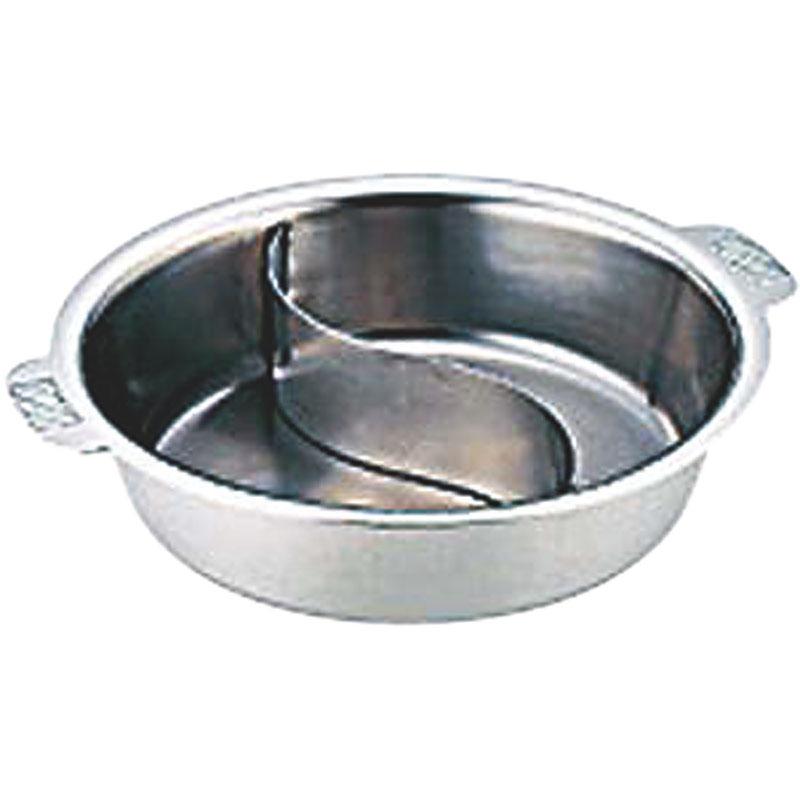 【1個】卓上用品 SW ちり鍋 2仕切 21cm(Nbステン) 00482798