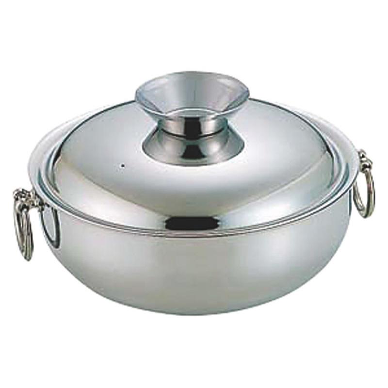 【1個】卓上用品 SW 電磁用しゃぶしゃぶ鍋ステンレス柄 25cm 00482942