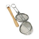 【1個】調理用品 共柄みそこし フタ付(18メッシュ) 00488031