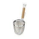 【1個】うどん用品 TS 18-8木柄うどんてぼ丸底 (30114丸木柄) 00488284