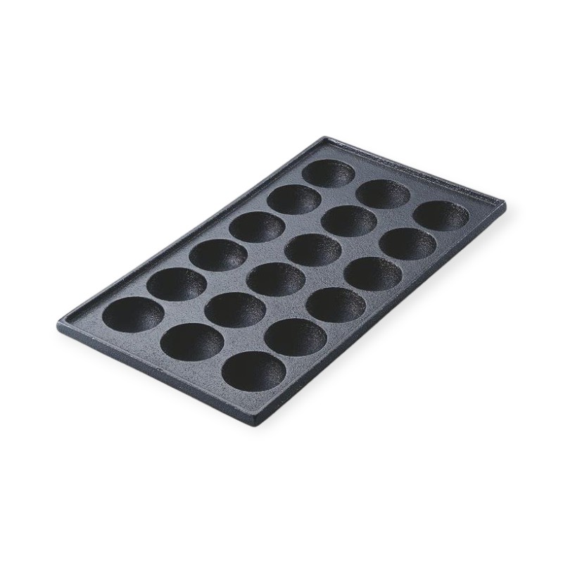 【1個】調理道具 AKS たこ焼鉄板 18穴 φ48×深25mm 00498023