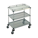 【1台】店舗備品 弁慶シェルフワゴン 3段 6-3-GB-2M-9 00501624