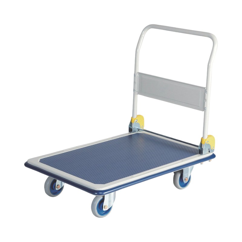 【1台】バックヤード備品 NHT-301 大型 スチール台車(ハンドル折畳式) 00501637