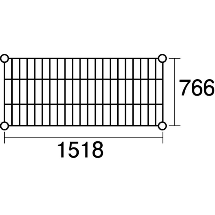 【1台】メタルラック ステンレスエレクター 棚 SLMS1520 00505515