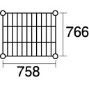 【1台】メタルラック ステンレスエレクター SLMS760:PS2200:6段 00505628