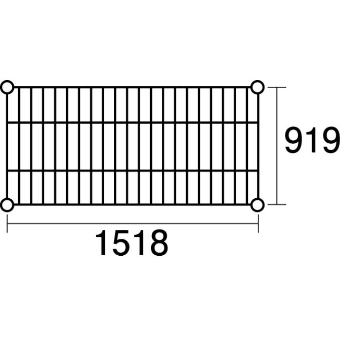 【1台】メタルラック ステンレスエレクター SLLS1520：PS1900：6段 00505725