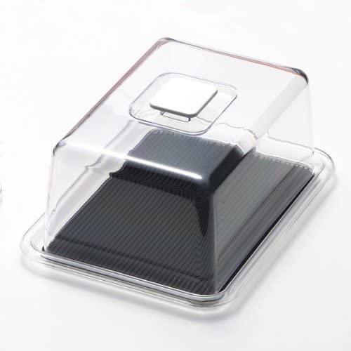 Rakuten - 【1個】製菓・製パン用品 MT-1121 クリアラブリーハット 角 中 ブラック 00509432
