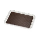 【1個】サービス用品 MT-1042 クリアマジックトレー角 ミニ ブラウン 00510577