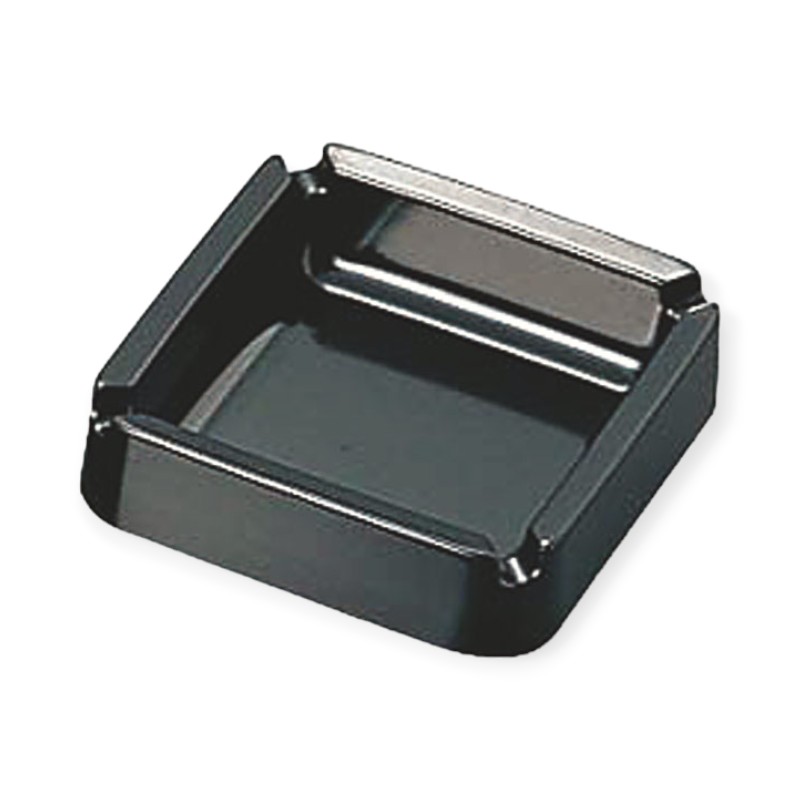 【1個】店舗用品 A-270R カラー灰皿 (角) 切込付 茶 00512858