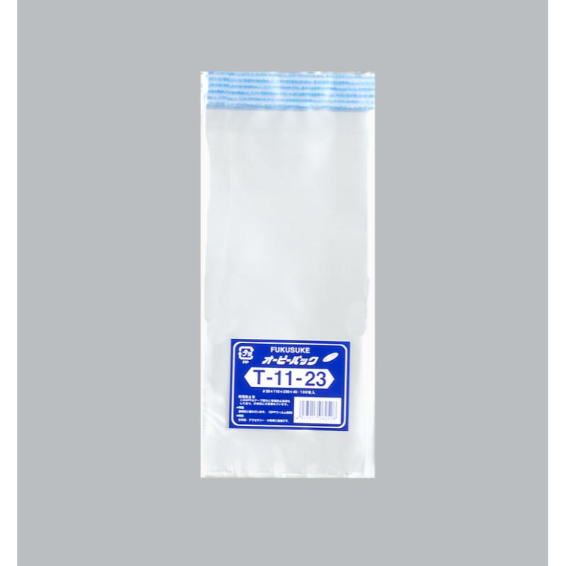【10袋】テープ有 OPP袋 オーピーパック T-11-23 100枚入 福助工業 00530218