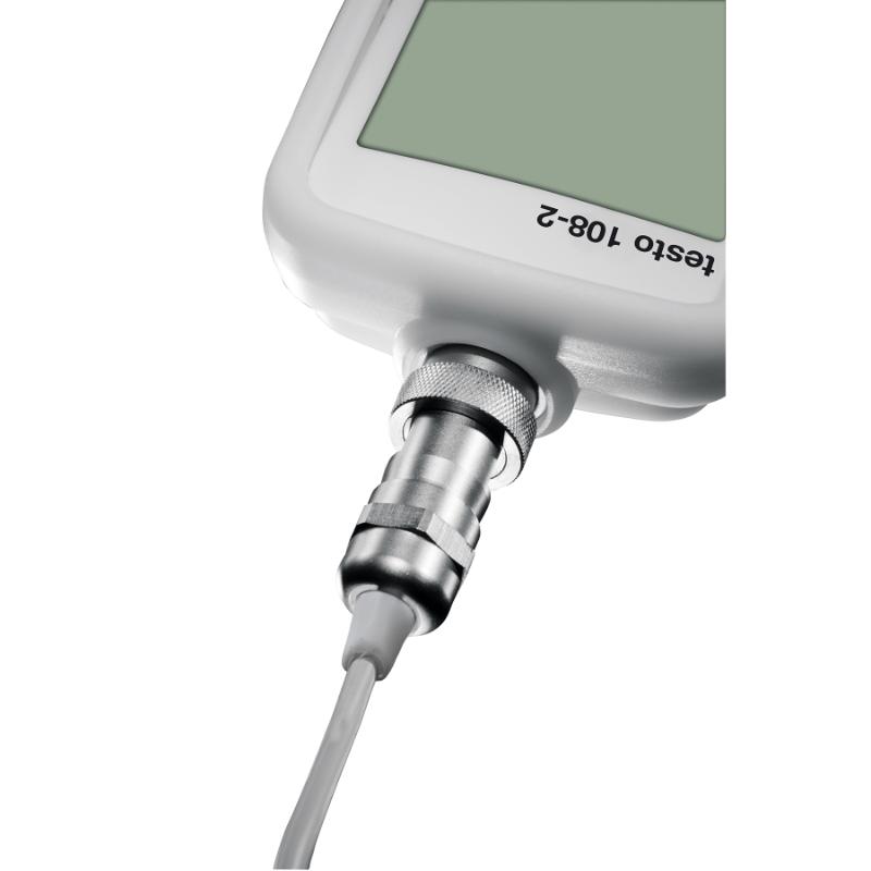 プロステアウトレットの【1個】調理小物 testo 108-2 食品用中心温度計 (T熱電対プローブ・ソフトケース付) K/T熱電対接続可 テストー 00530426｜アングル3