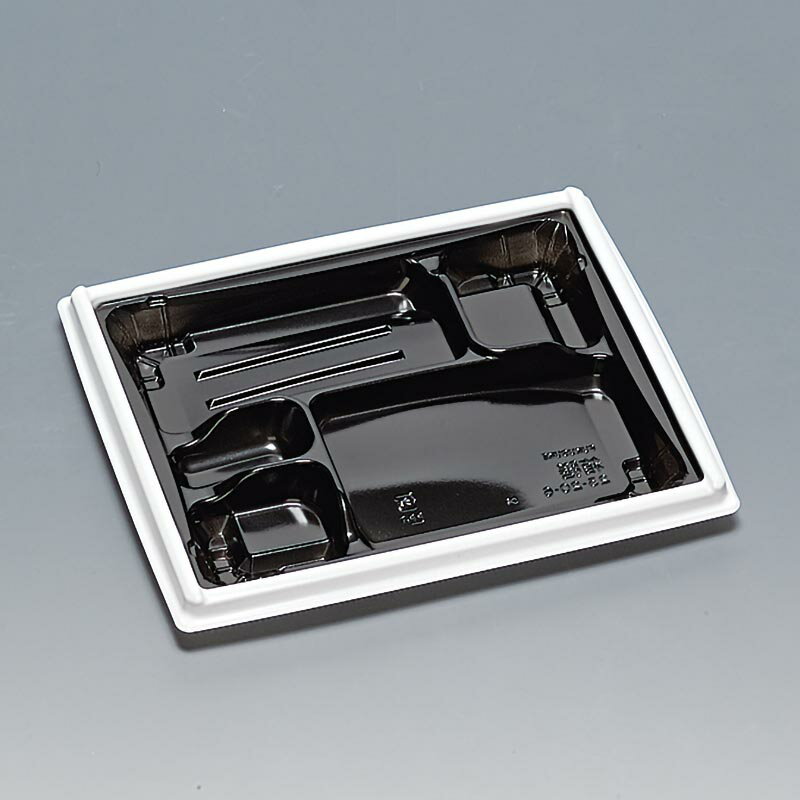 【600枚】弁当容器 箱膳23-20-6H 白内黒 福助工業 00614487