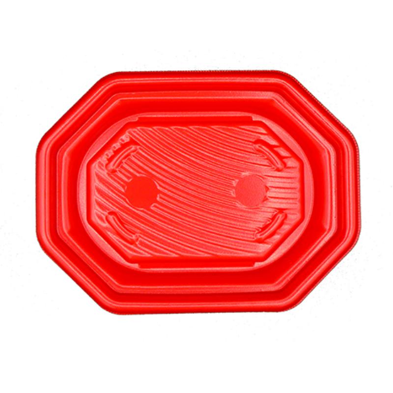 【500枚】惣菜容器 MFPグラブ八角24-18 本体 M赤黒 エフピコ 00647898