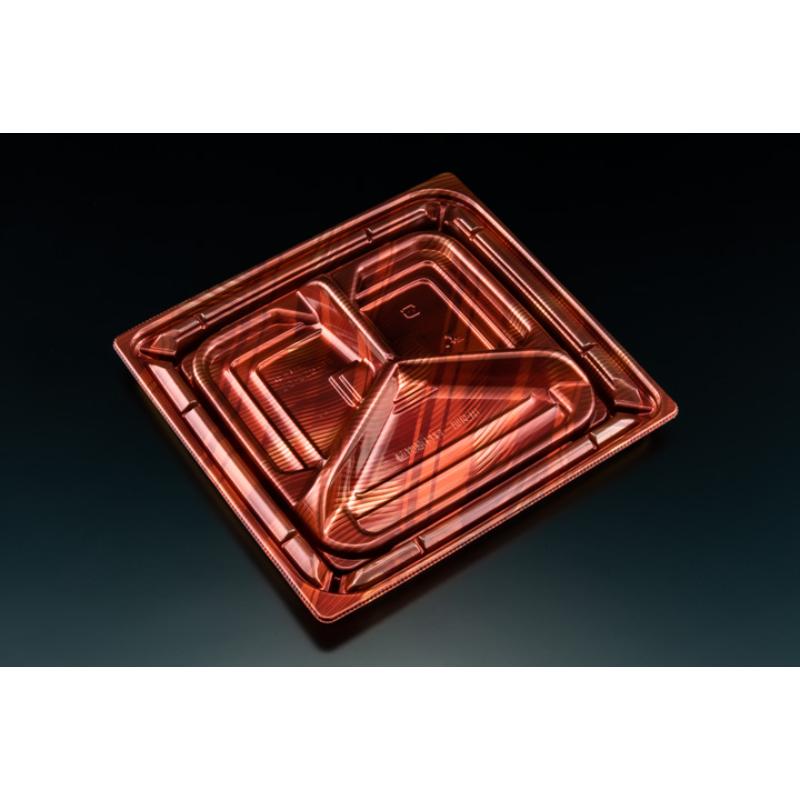 【50枚】惣菜容器 バイオカップ 優枠 20-22B-3S ルミナスレッド リスパック 00670391