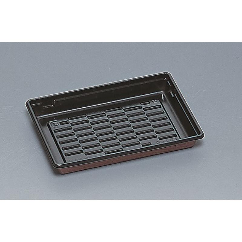 【1000枚】寿司容器 新富久折 D-101H 黒うるし 福助工業 00682193