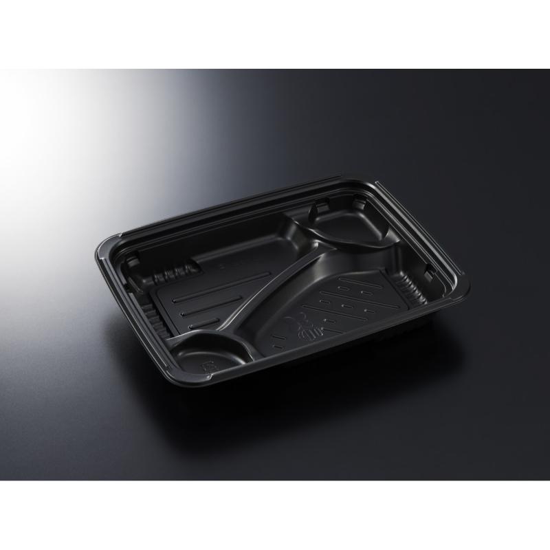 Disposable - 【50枚】弁当容器 BCTはるか22-17C BK 身 中央化学 00698242