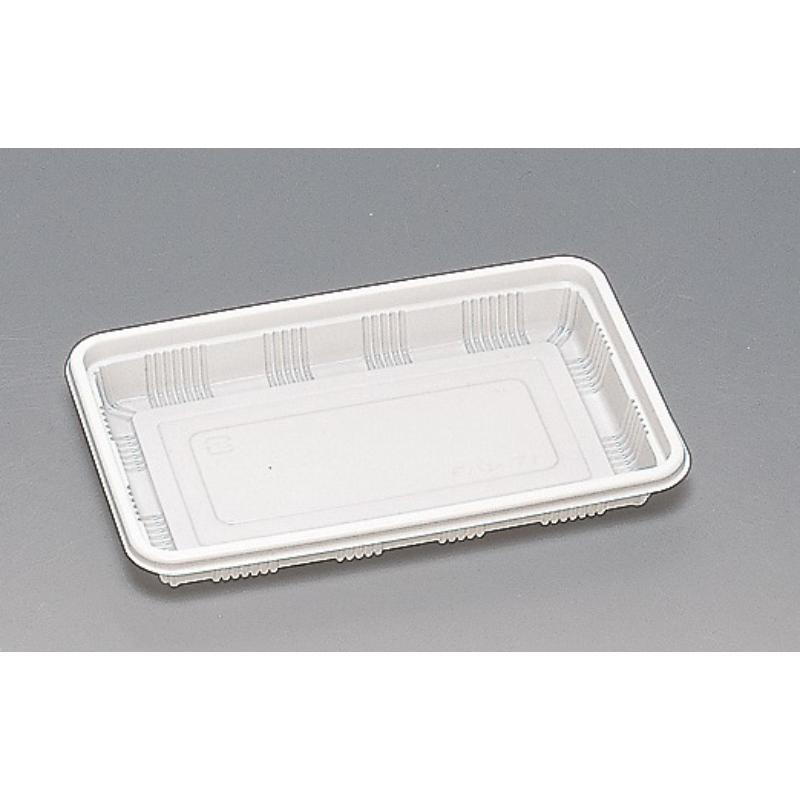 免洗 - 【1000枚】サンドイッチ容器 Fパレ W-71 白 福助工業 00746839