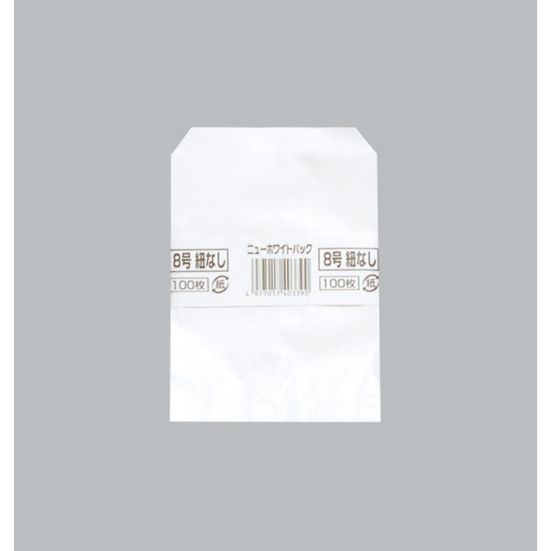 【12000枚】惣菜向け平袋 ニューホワイトパック 8号 紐なし 福助工業 00753866