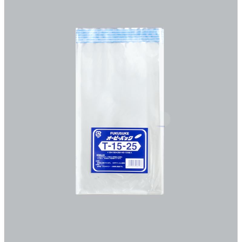 【50袋】テープ有 OPP袋 オーピーパックC T-15-25 100枚入 福助工業 00756291
