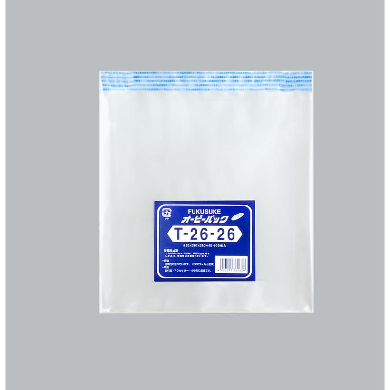 【30袋】テープ有 OPP袋 オーピーパックC T-26-26 100枚入 福助工業 00756305