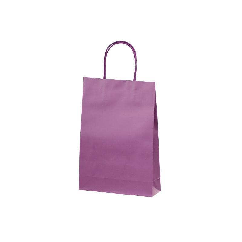 【50枚】紙手提袋 マットバッグ S パープル ベルベ 00757062
