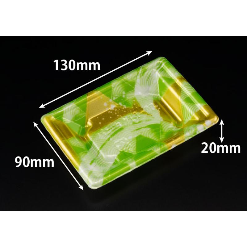 【2000枚】寿司容器 万角13-9B みぎわ緑 リスパック 00758056