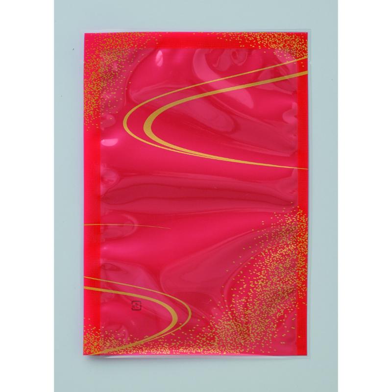 【3000枚】真空袋 ナイロン印刷規格三方袋MYR2和柄赤 ベリーパック 00759041