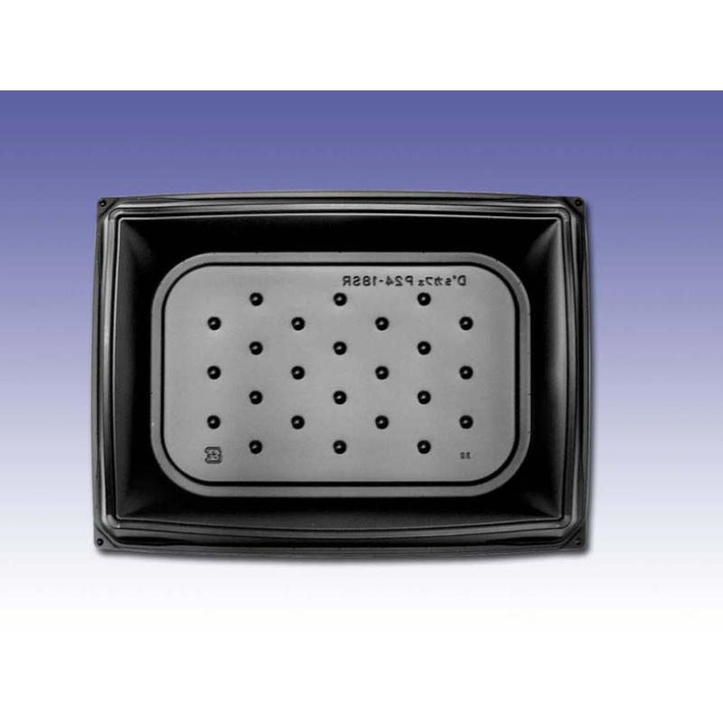 【600枚】軽食容器 D’sカフェP24-18SR ブラック デンカポリマー 00760394