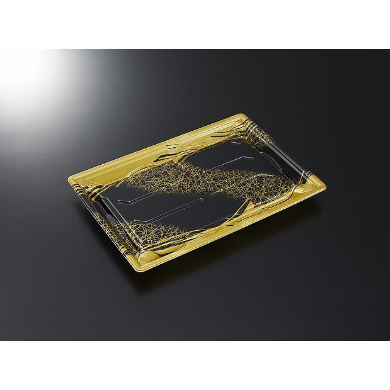 【25枚】寿司容器 鮮鋭 24-3 ことほぎBK 身 中央化学 00762165