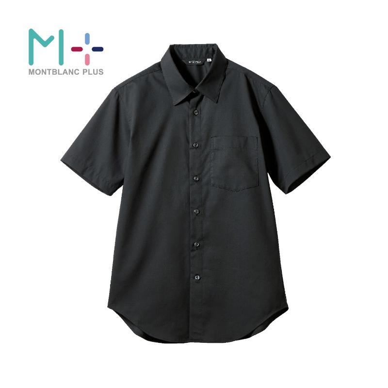 【1枚】半袖シャツ シャツ 兼用 半袖 黒 M 住商モンブラン 00764820
