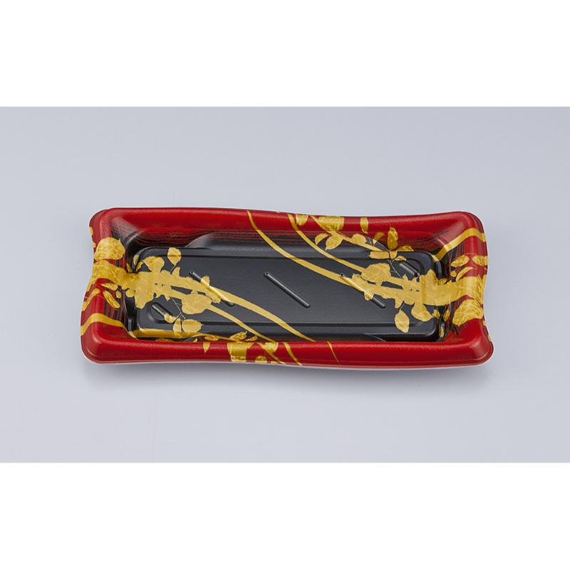 【1000枚】寿司容器 SF瀬戸波14 綾糸赤本体 シーピー化成 00766290