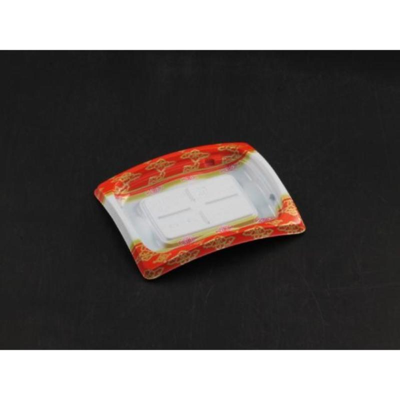 【2000枚】軽食容器 バイオデリカ リッジ13-11B浅竜泉赤 リスパック 00769293