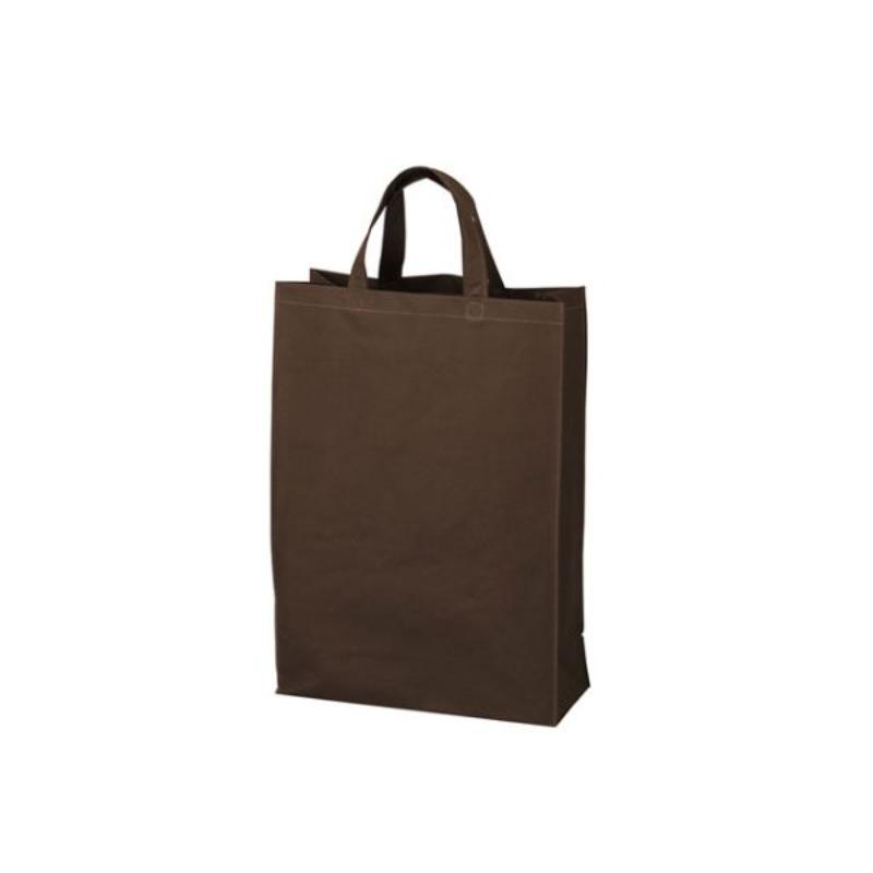 【100枚】エコバッグ 9228 ベーシックトート 100 中縦(ダークブラウン) ベルベ 00769518