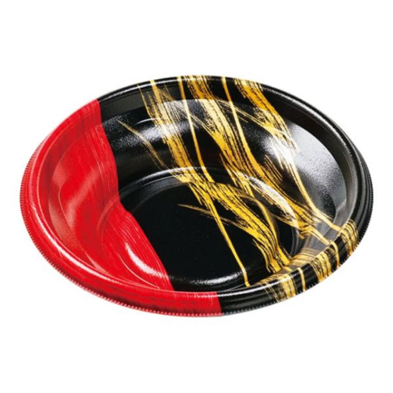Disposable - 【900枚】どんぶり容器 MFP-丸丼19(V1)本体 金彩赤黒 エフピコ 00769527
