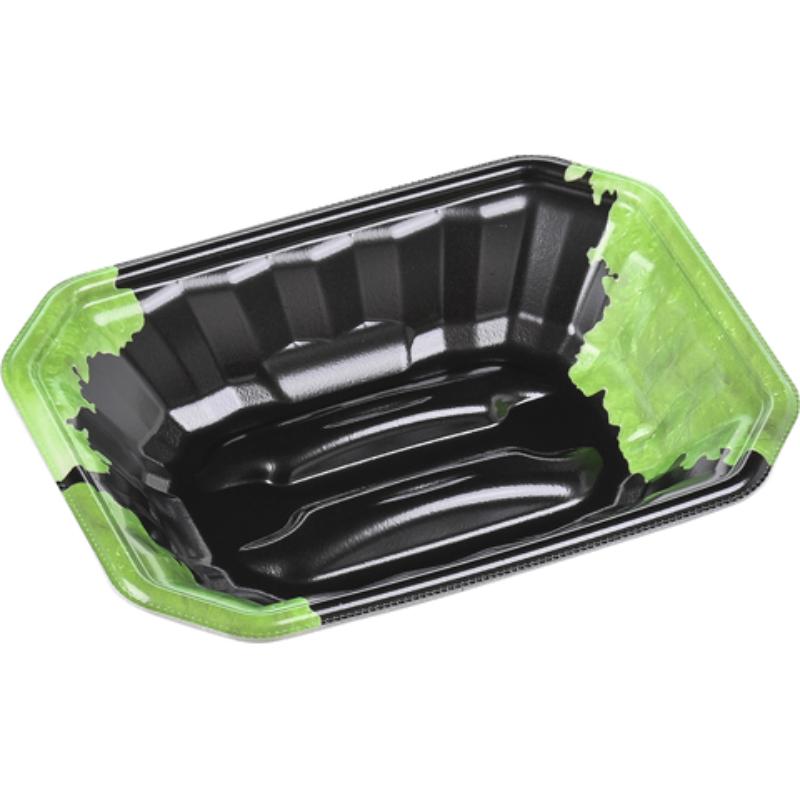 【900枚】発泡トレー メガプレート20-15(37) 黒リーフ エフピコ 00769539