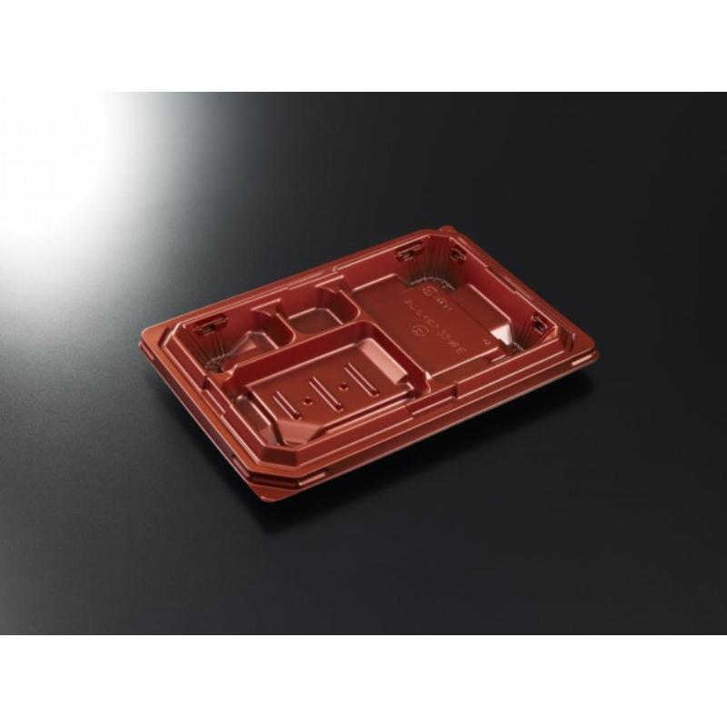 【600枚】弁当容器 CT宝台膳 23-16E メタDR 身 中央化学 00772371